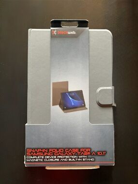Blackweb Gray Snap-In Folio Case for Samsung Galaxy Tablet